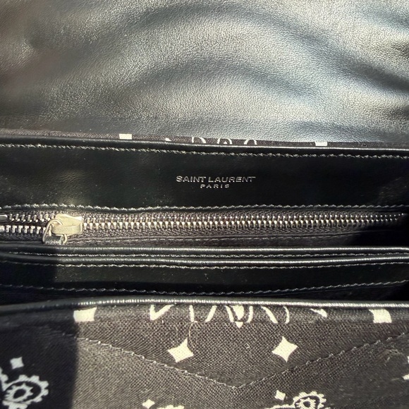 Saint Laurent YSL Bandana Crossbody Canvas Bag Like New - Authentic - Picture 4 of 11